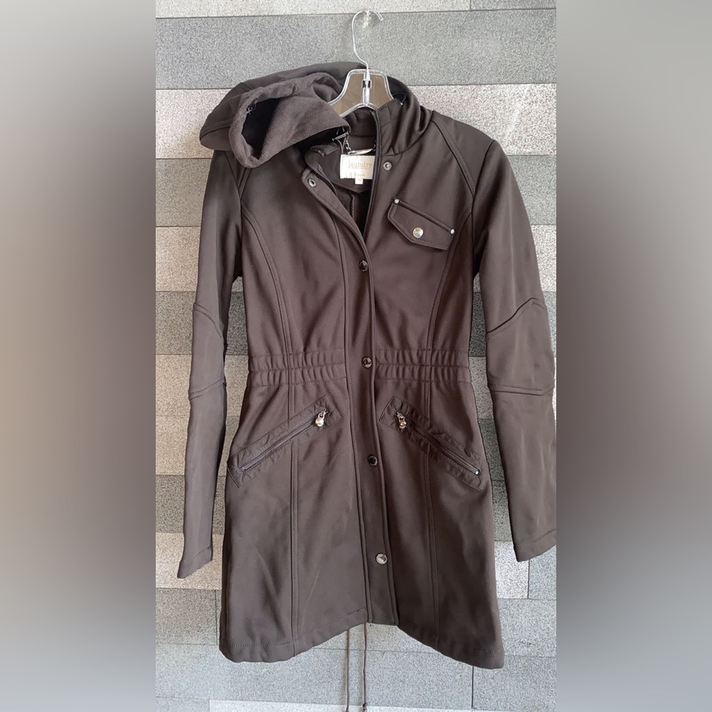 Brown Laundry long fleece lined brown xs jacket